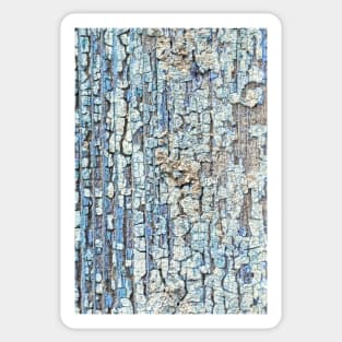 Blue Crackle (weathered paint abstract) Sticker